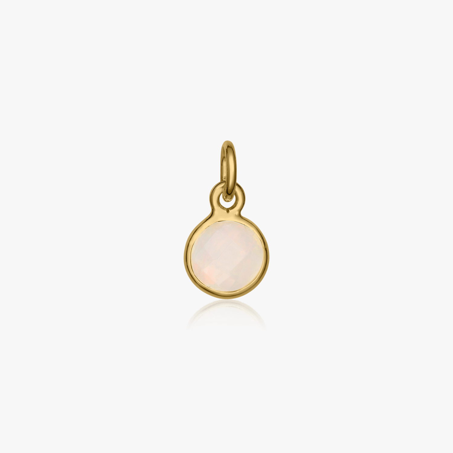 Pendentif en argent Birthstone Golden October - Opale - Indira