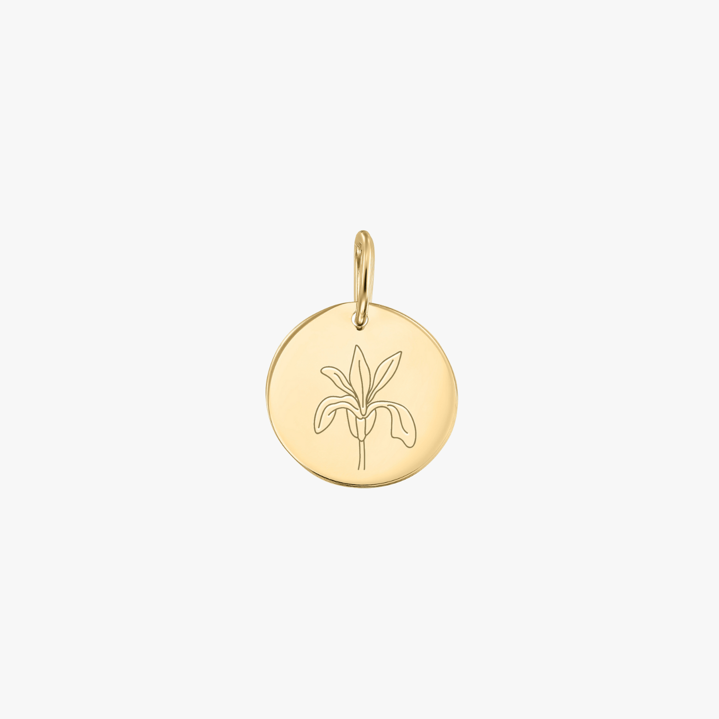Pendentif en or Fleur de Naissance - Iris de Février - Indira