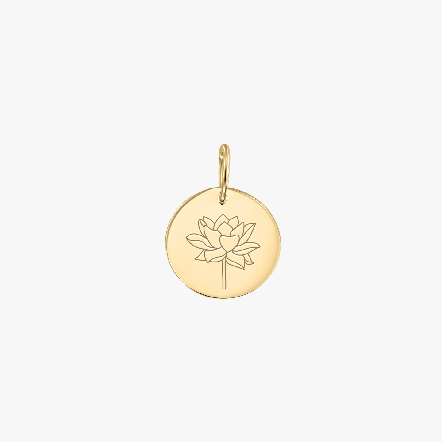 Pendentif en or Birth Flower - Lotus de Juillet - Indira