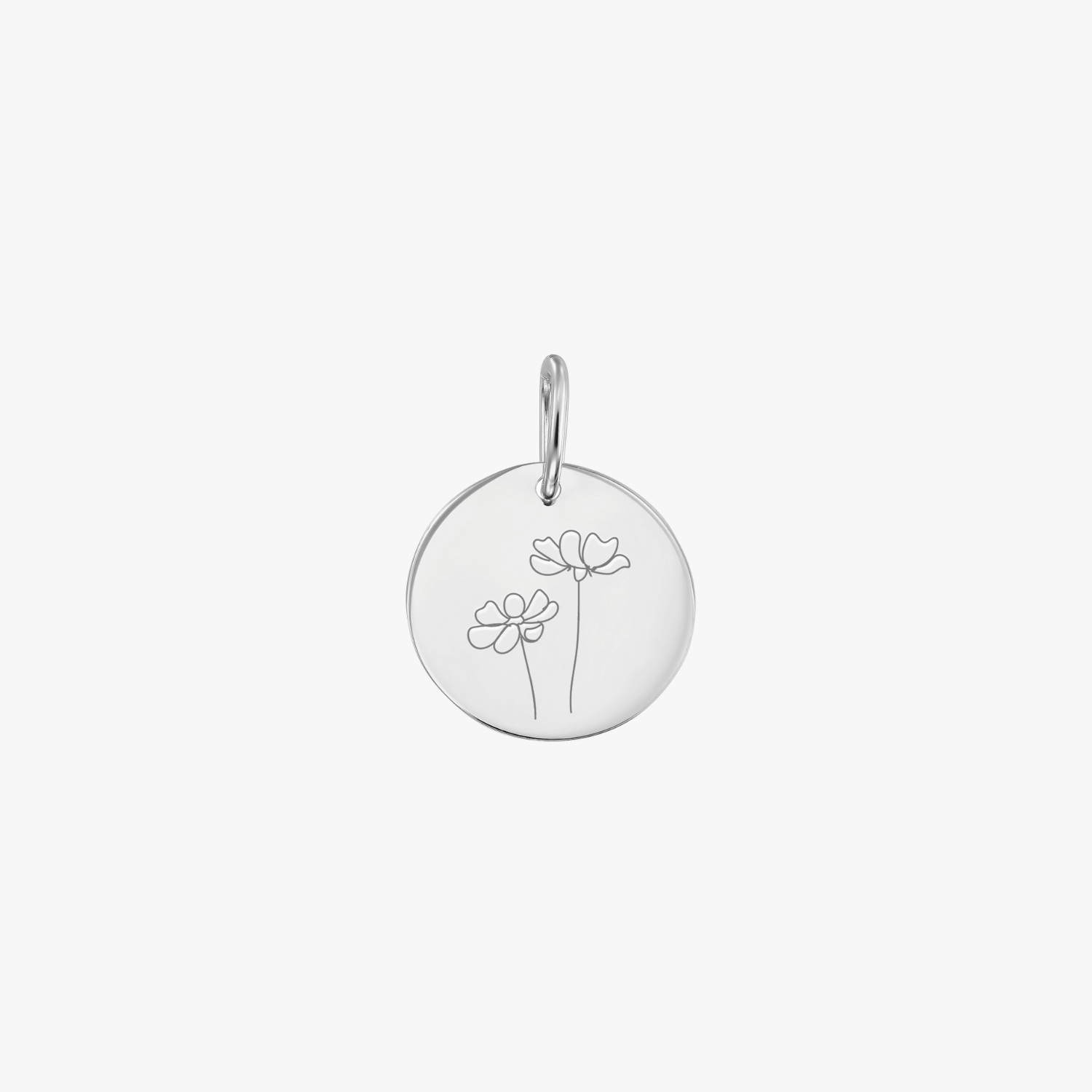 Pendentif en or blanc Birth Flower - October Cosmos - Indira