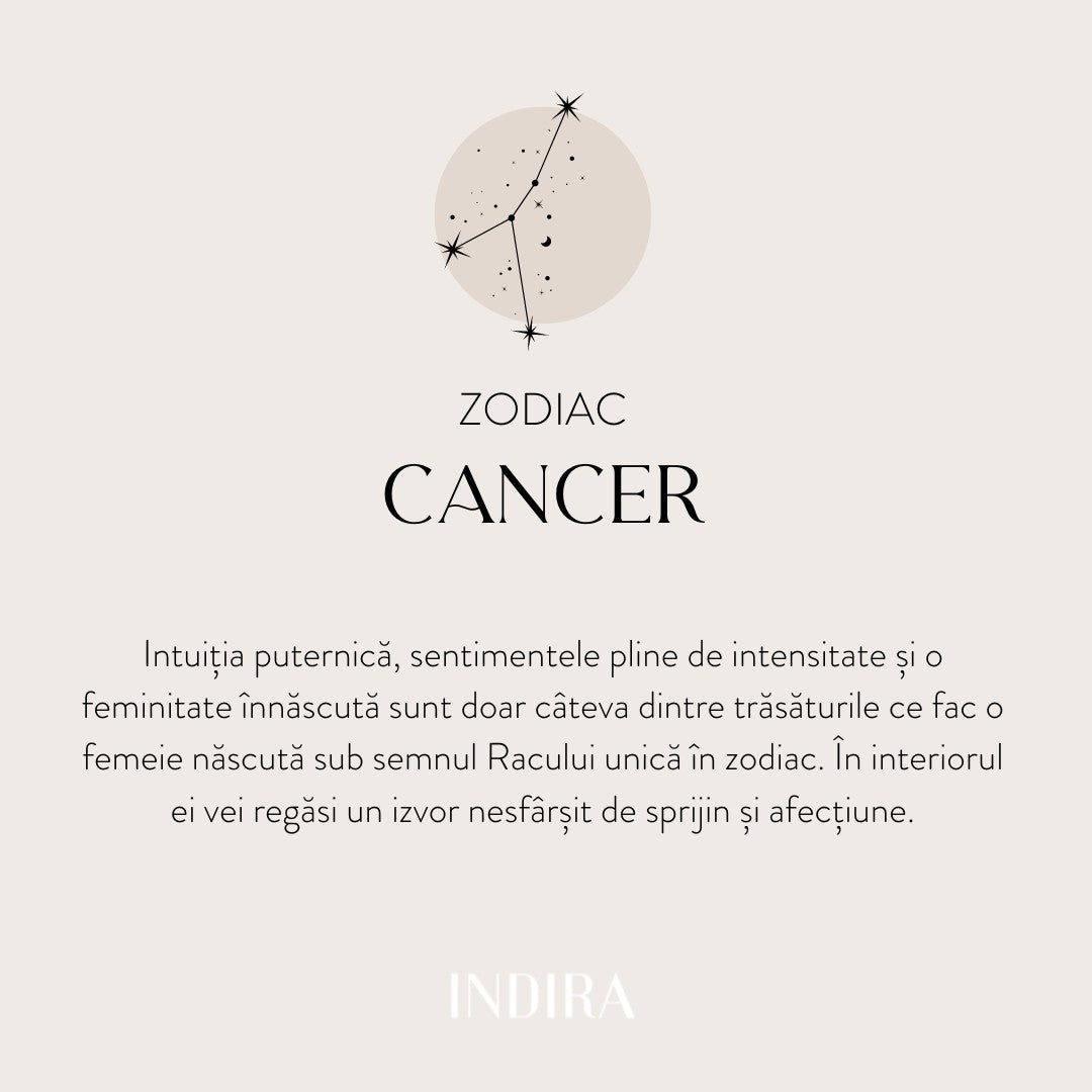 Pendentif en or Zodiac - Cancer - Indira