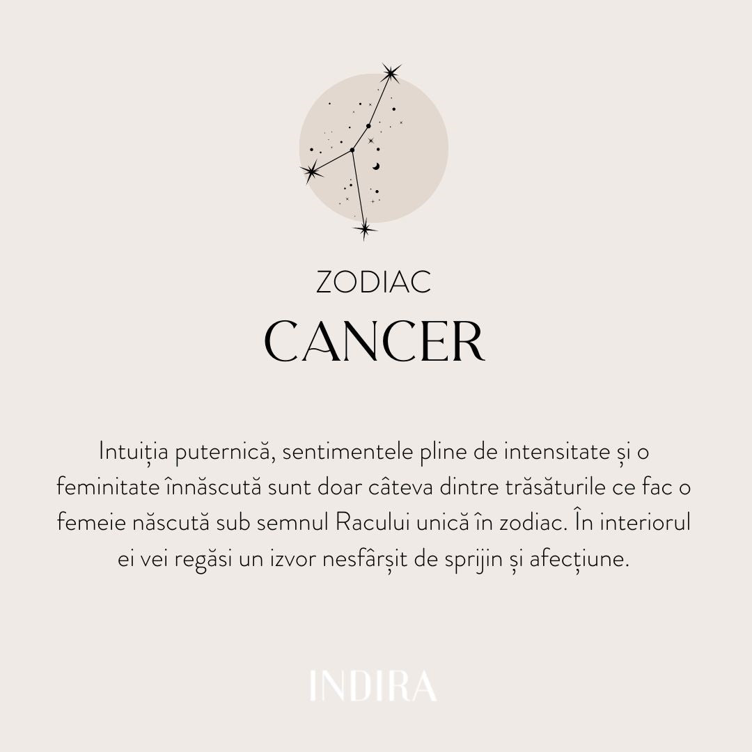 Collier argent Zodiaque Doré - Cancer