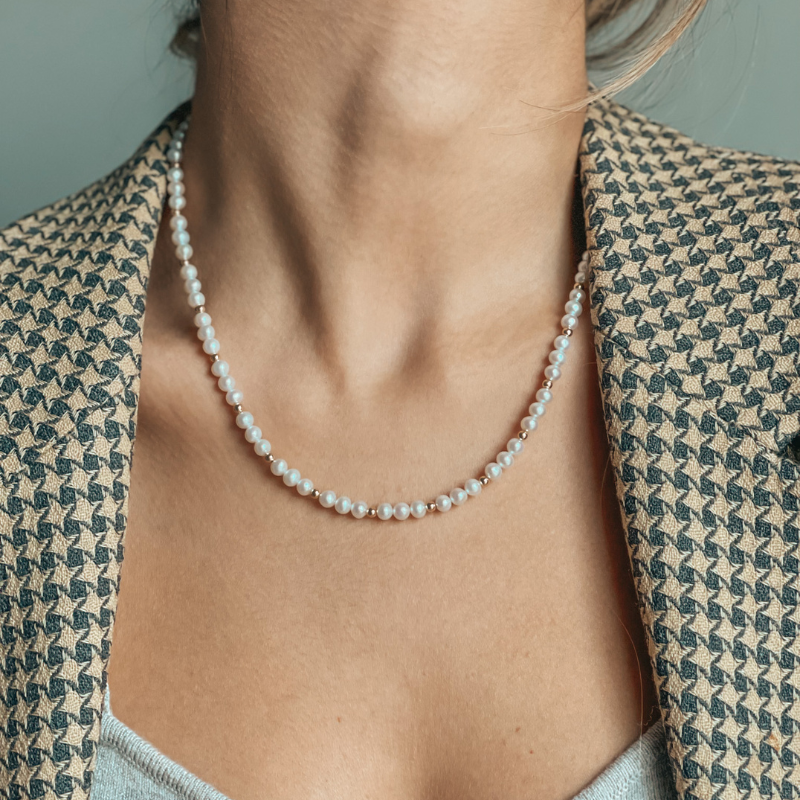 Collier en or Golden Sonet - Perles Naturelles - Indira