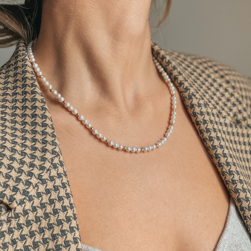 Collier en or Golden Sonet - Perles Naturelles - Indira