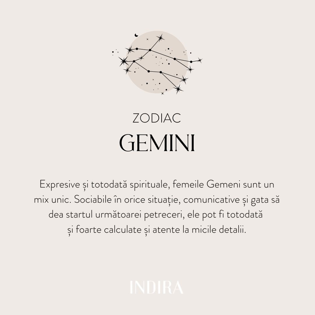 Collier en argent Silver Zodiac - Gémeaux - Indira