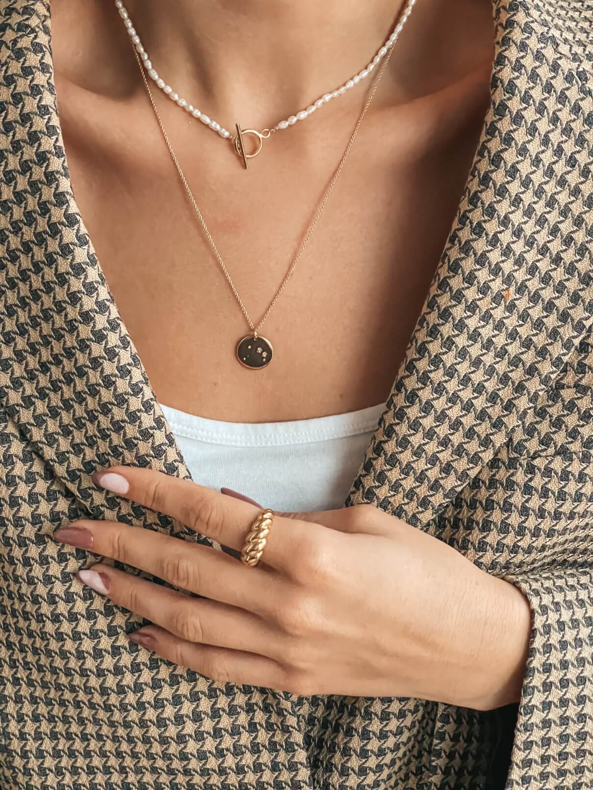 Collier en argent Golden Zodiac - Bélier - Indira