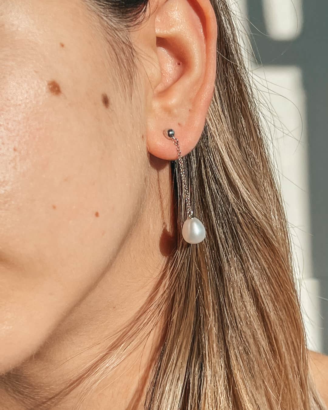 Boucles d'oreilles en argent Khloe - Perles naturelles - Indira