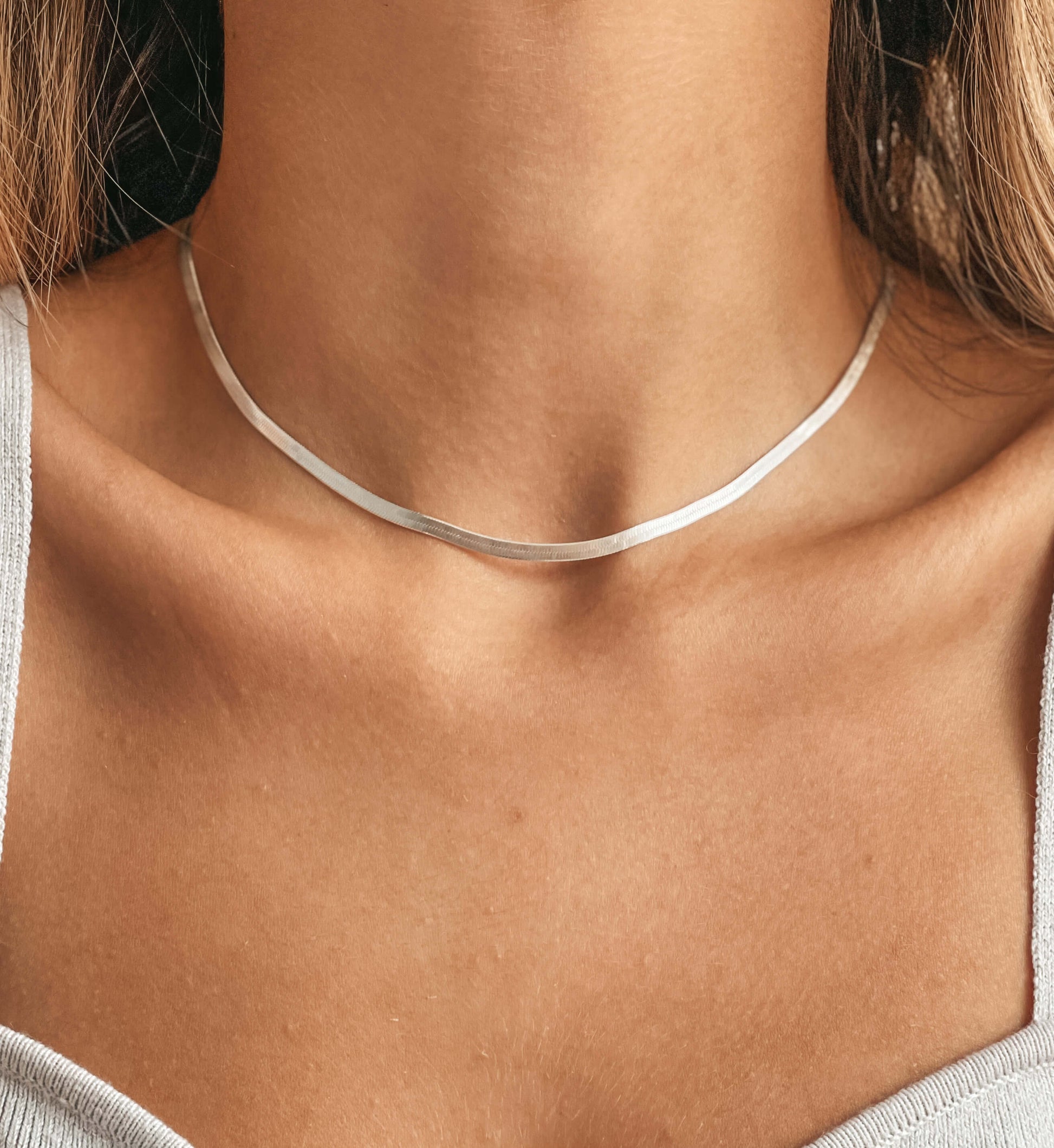 Collier en argent Herringbone - Indira