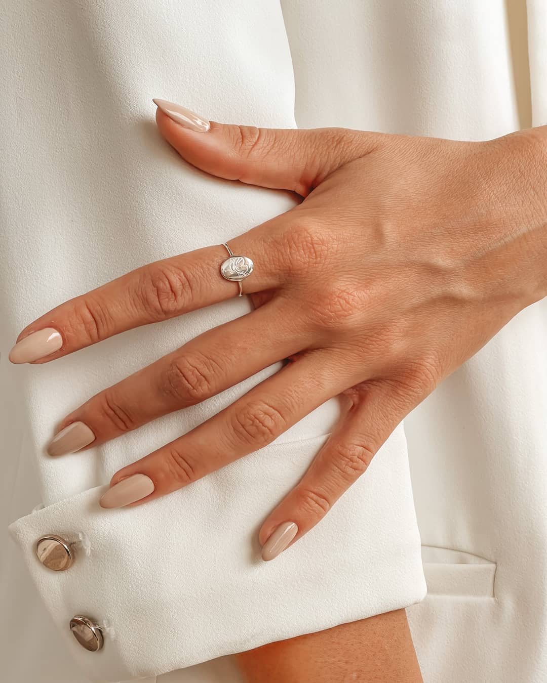 Bague en argent Birth Flower - Août Coquelicot - Indira