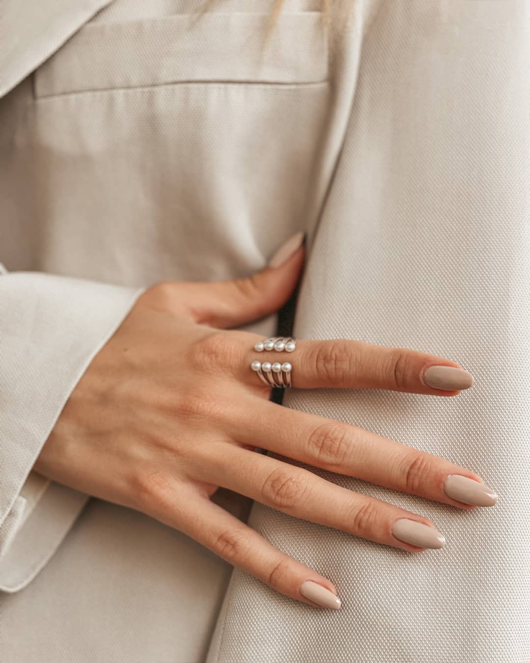 Bague en argent Leah - Perles Naturelles - Indira