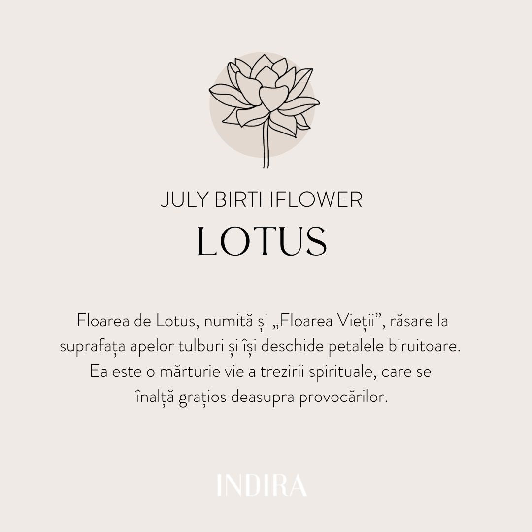 Bague en argent Fleur de Naissance Doré - Lotus de Juillet