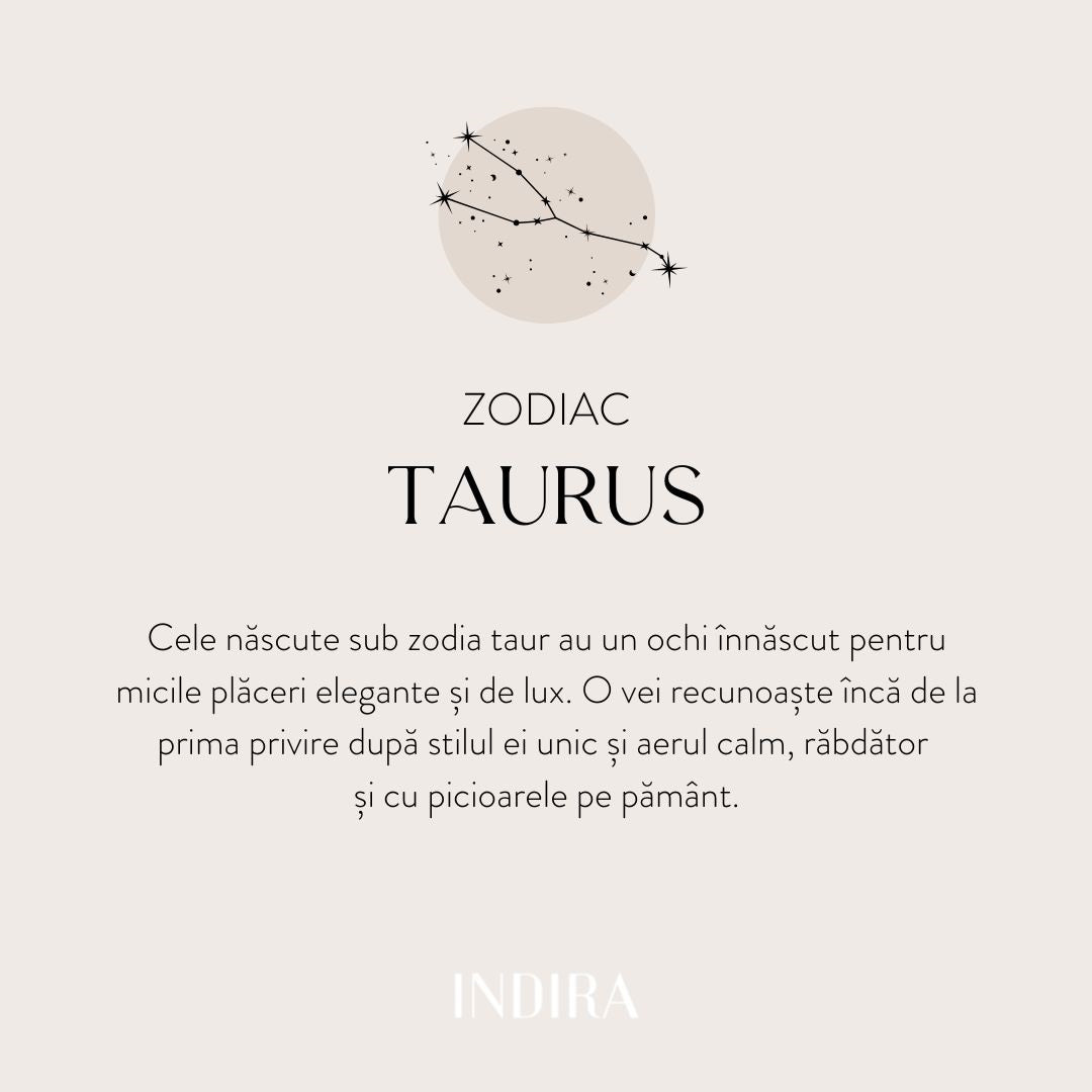 Collier en argent Golden Zodiac - Taureau - Indira