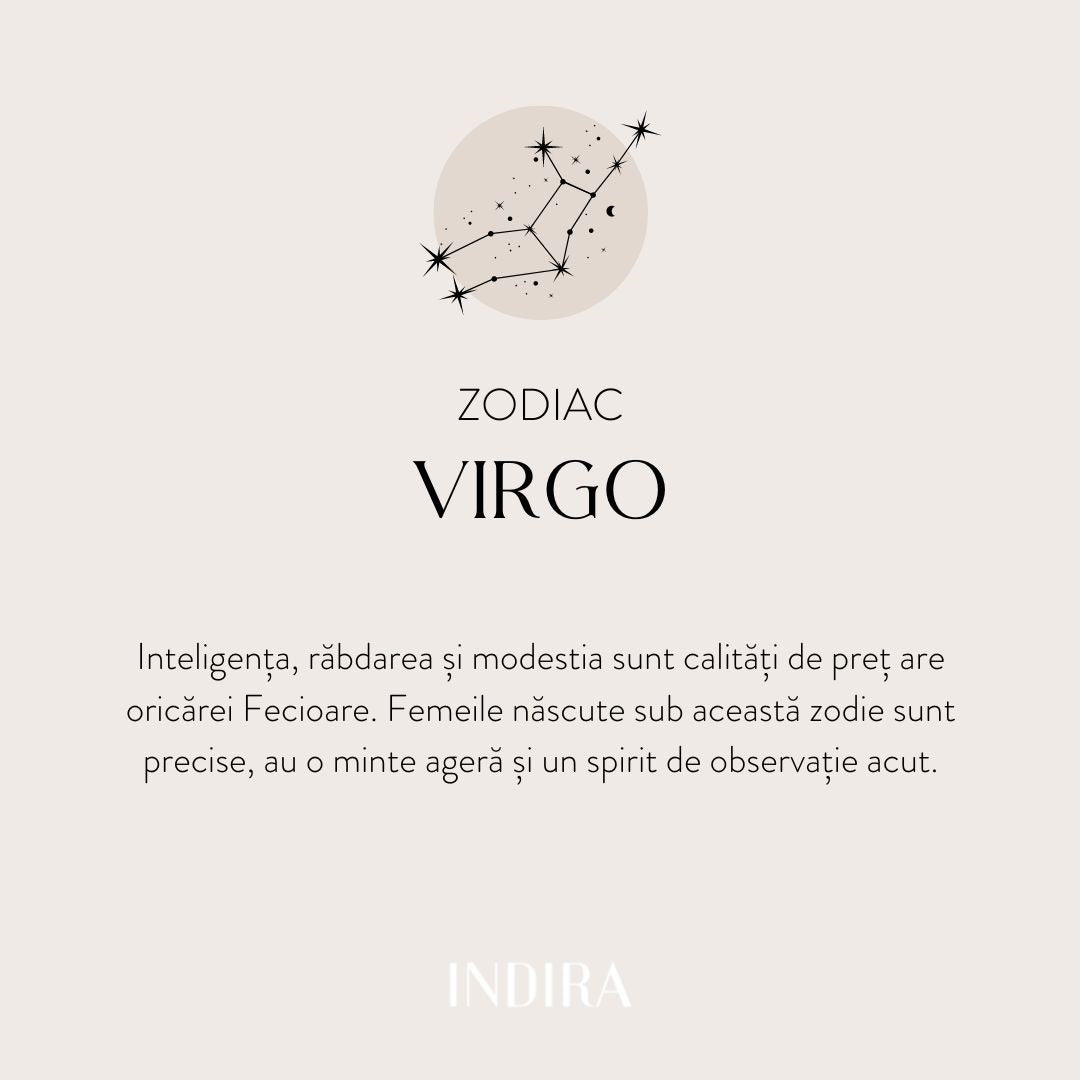 Collier en argent Golden Zodiac - Vierge - Indira