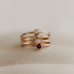 Bague de pierre de naissance