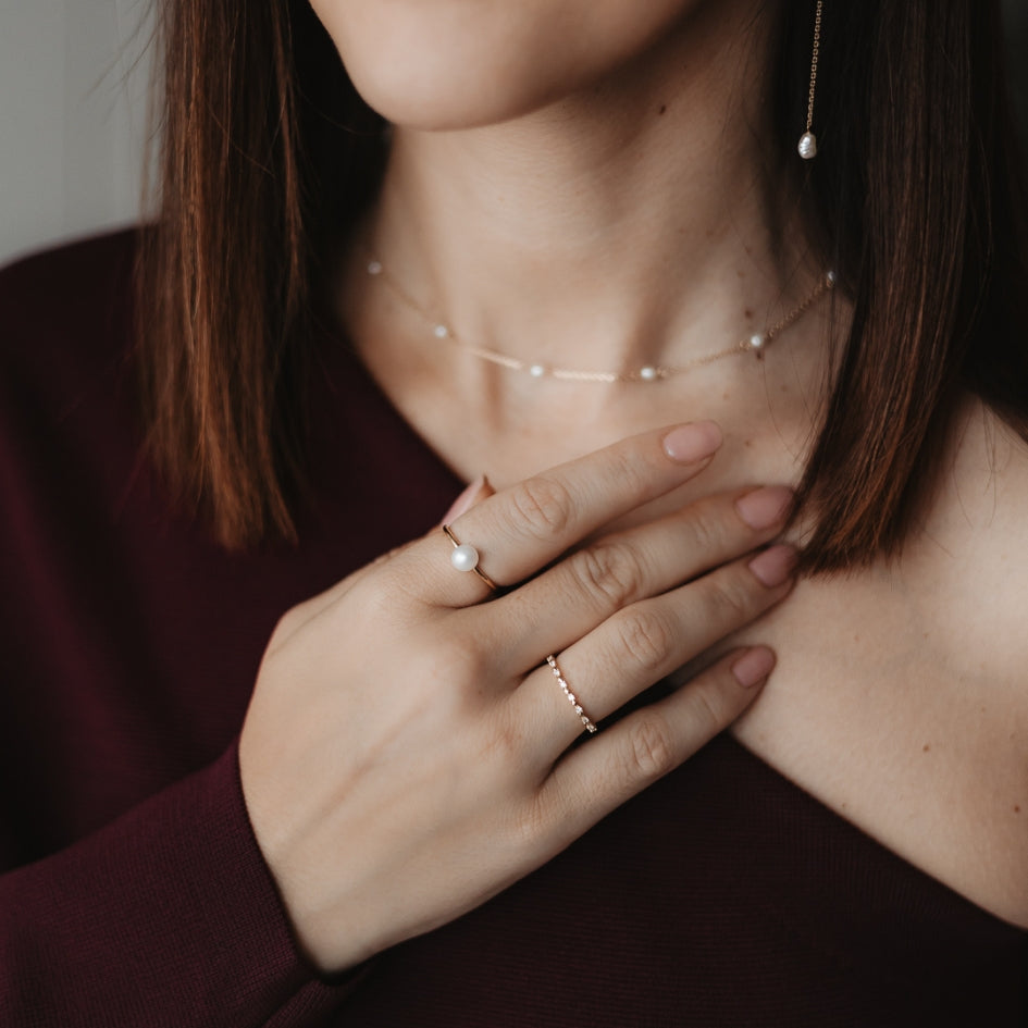 Bague en Or Élégance Perle