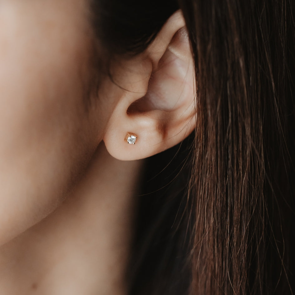 Boucles d'Oreilles en Or Intemporelles 0,2 CT