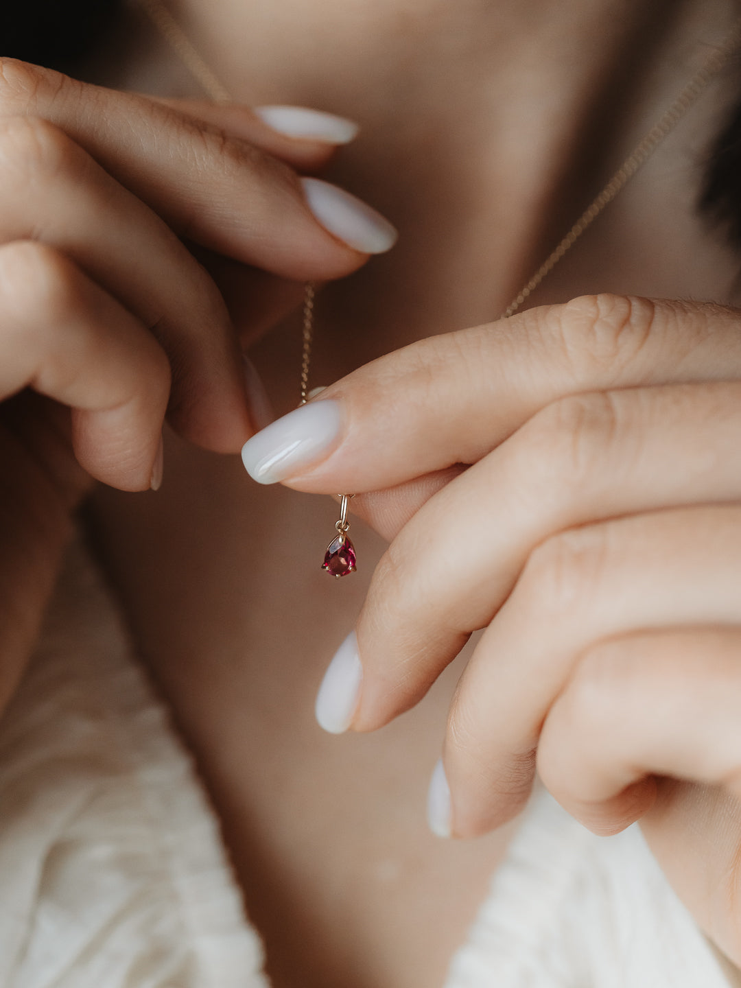 Pandantiv din aur Birthstone November - Citrin