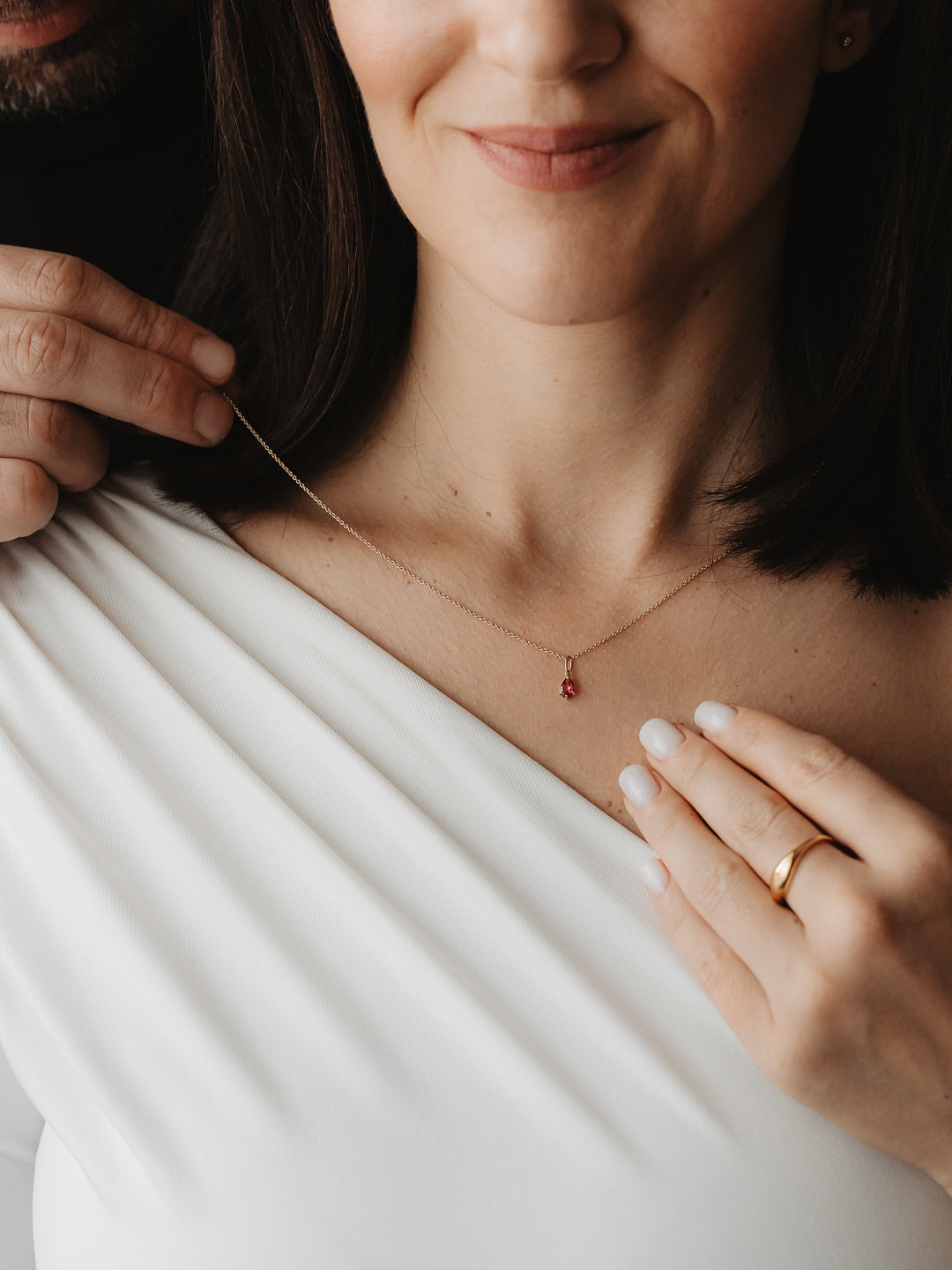 Pandantiv din aur Birthstone September - Safir