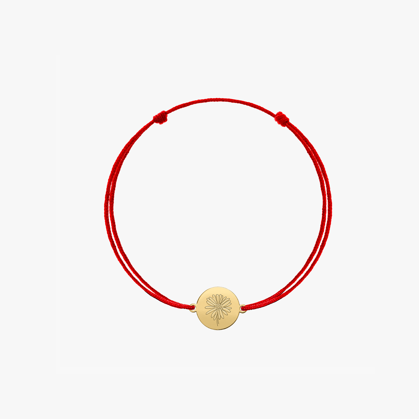 Bracelet cordon pour enfants en or Birth Flower - April Daisy - Indira