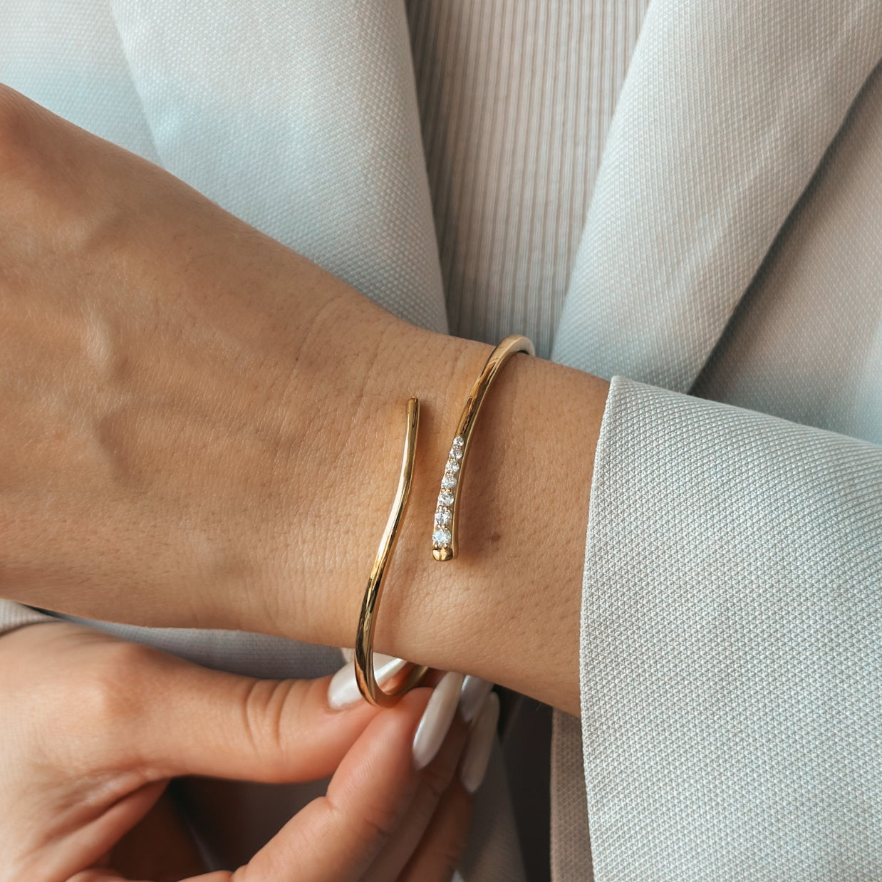 Bracelet Vega en Argent Doré - Zircon