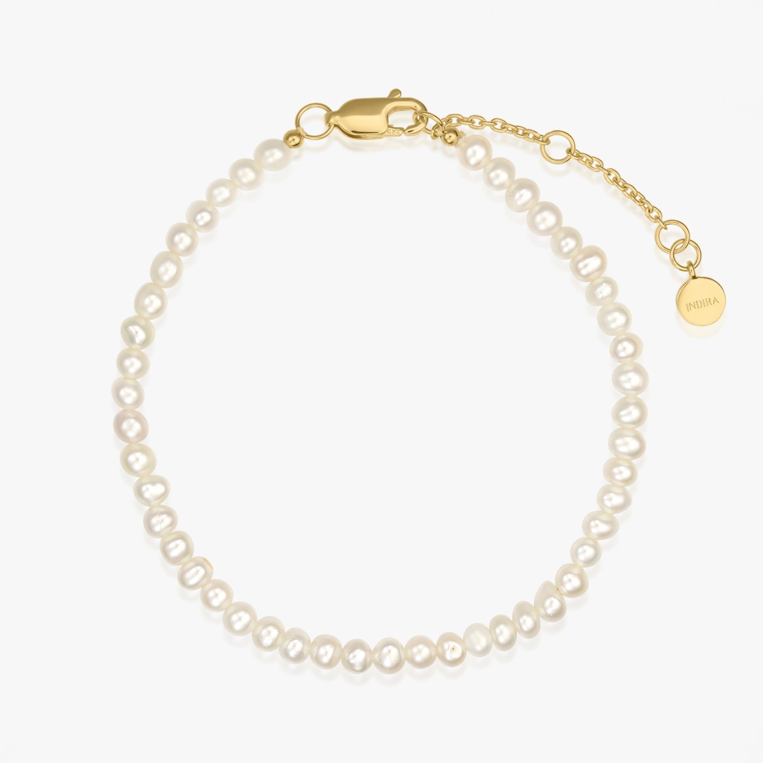 Bracelet Argent Golden Finesse - Perles Naturelles