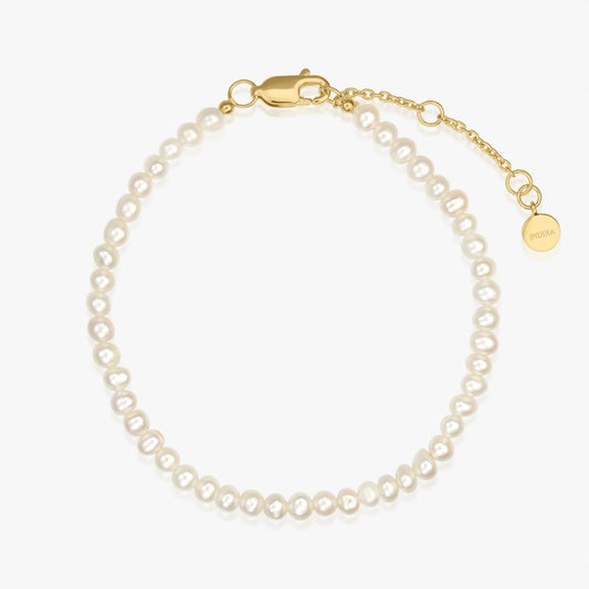 Bracelet Argent Golden Finesse - Perles Naturelles
