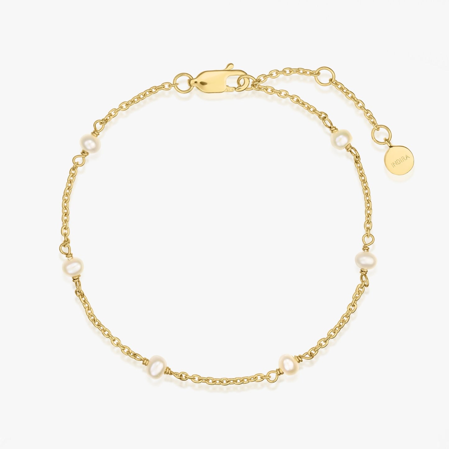 Bracelet en Argent avec Perles d'Or - Perles Naturelles
