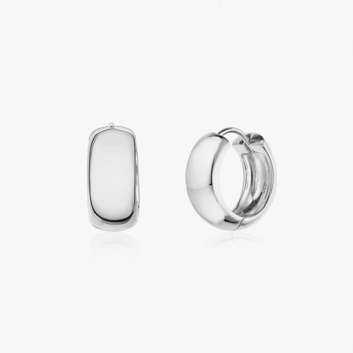Boucles d'oreilles en argent Bold Maxi Hoops - Indira