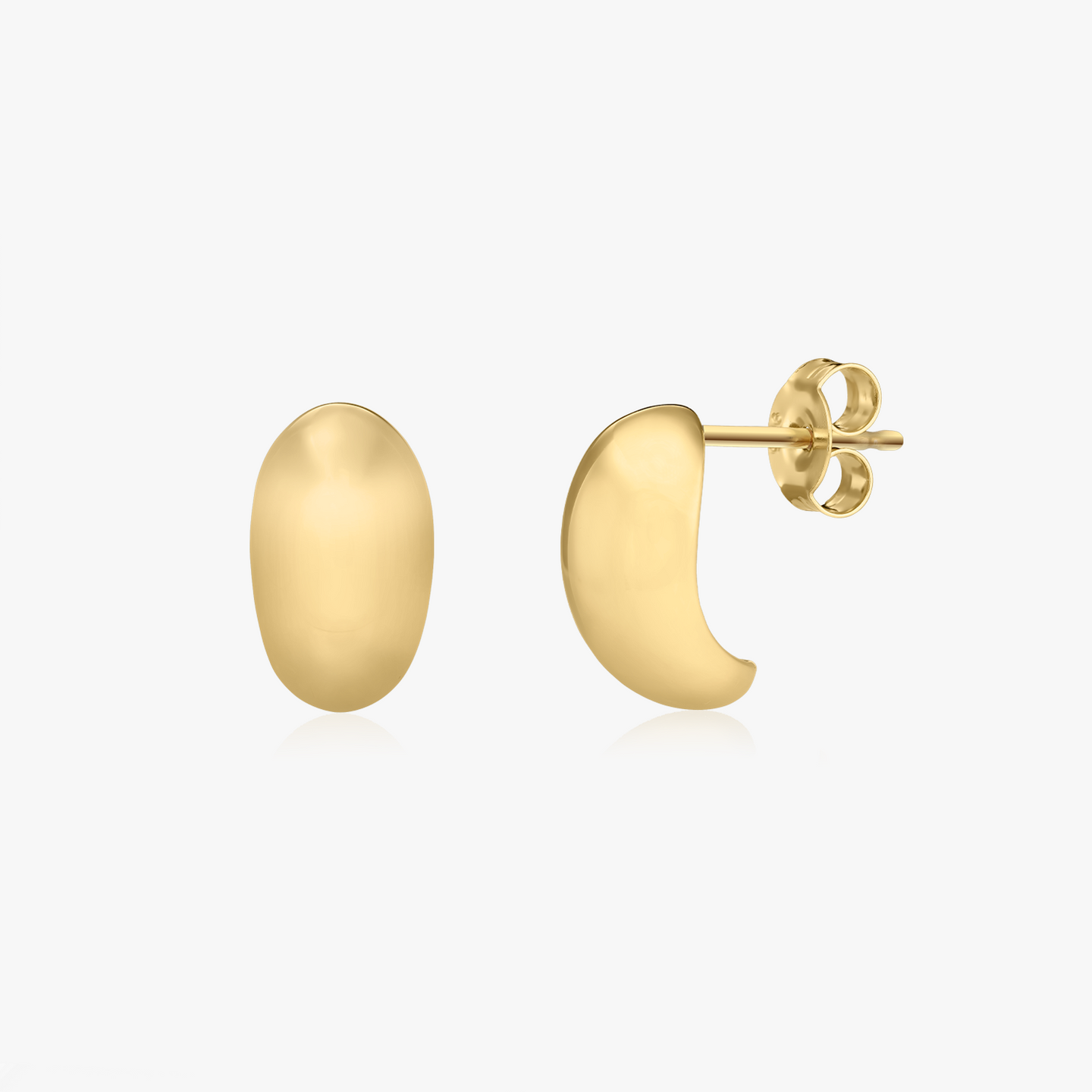 Boucles d'oreilles en argent Golden Half Dome - Indira