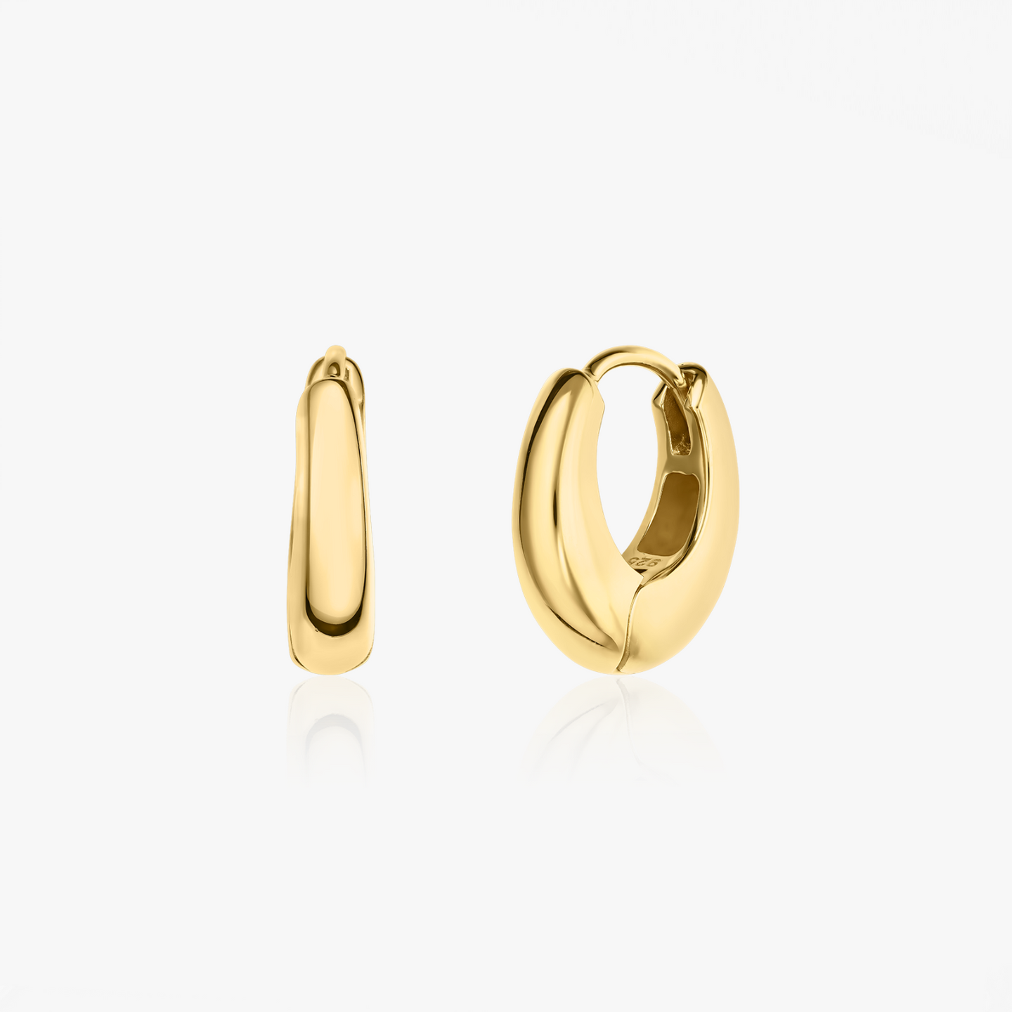 Boucles d'oreilles en argent Golden Mini Dome - Indira