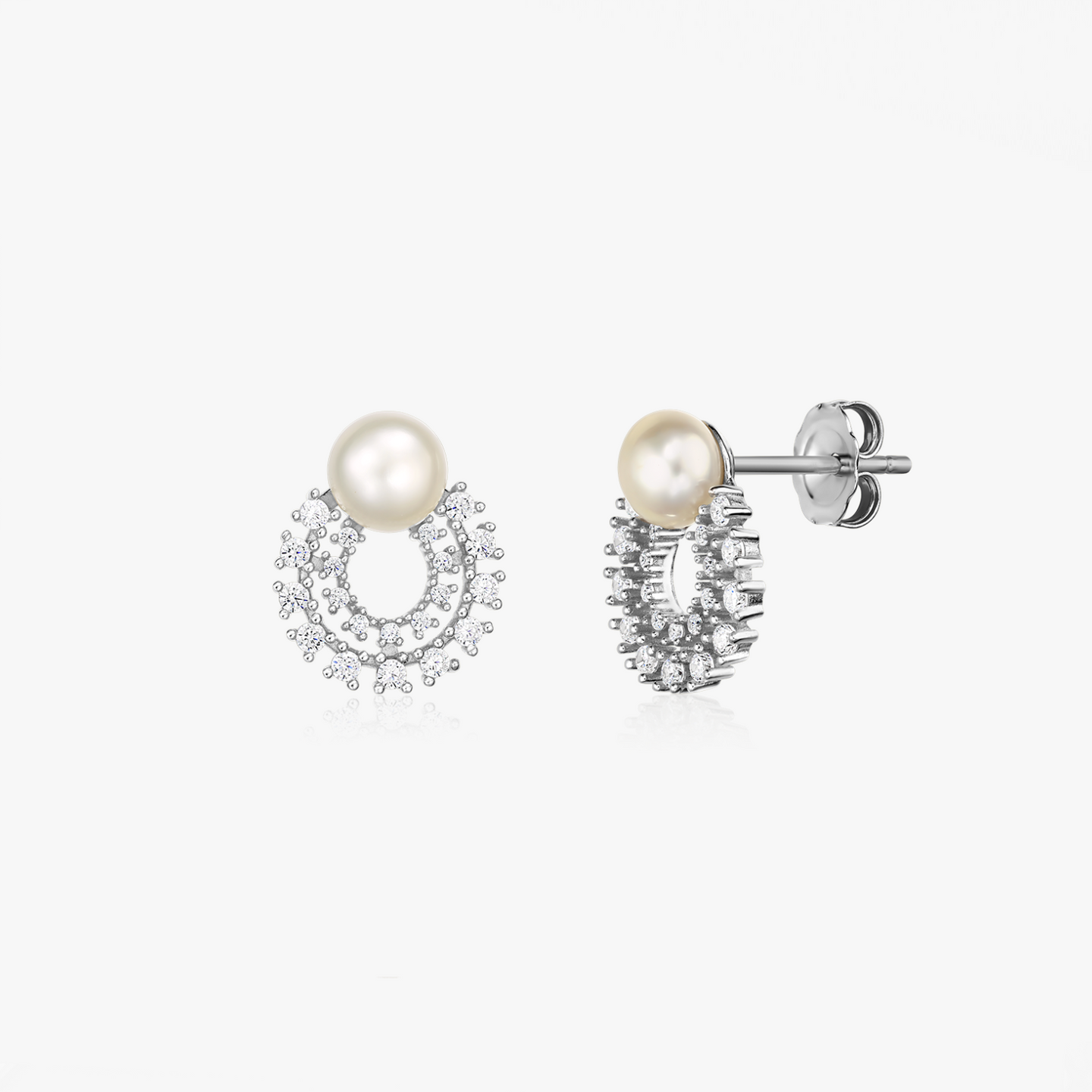 Boucles d'oreilles en argent Nia - Perle Naturelle - Indira