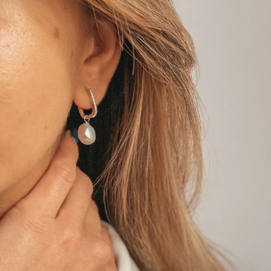 Boucles d'oreilles en argent Parfait - Perles naturelles - Indira