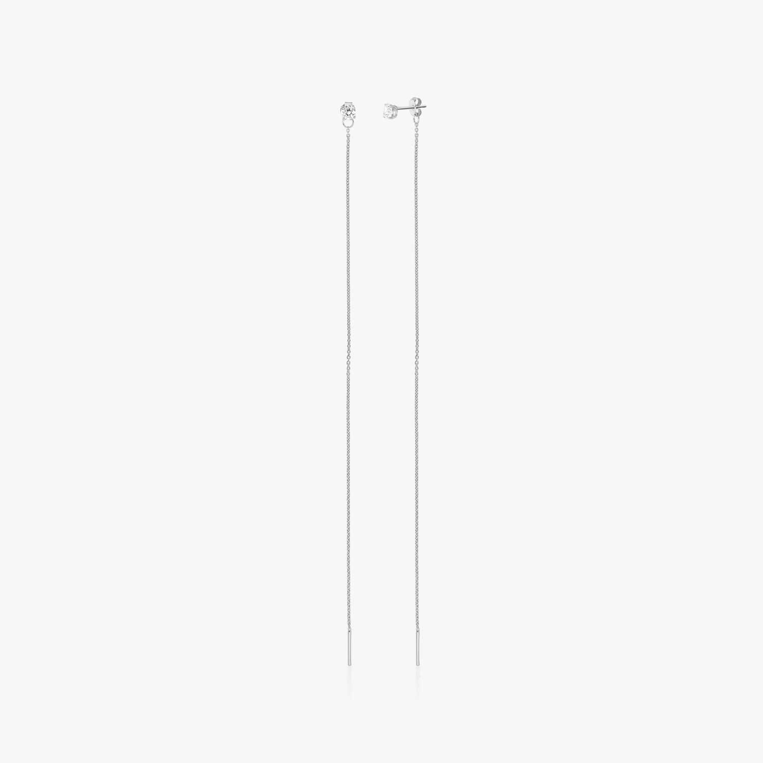 Boucles d'oreilles en argent avec zircon cubique blanc Sadie