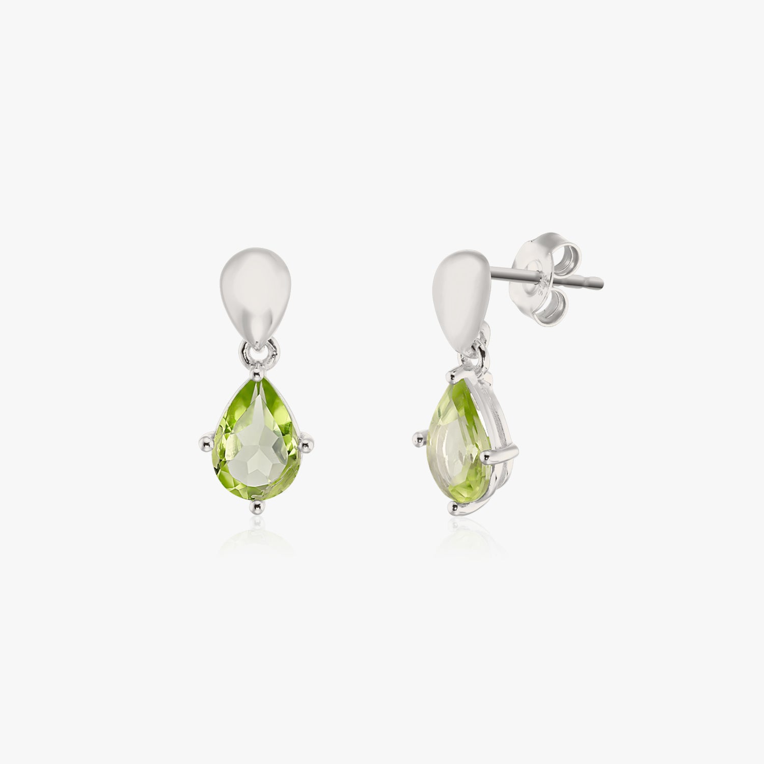 Boucles d'Oreilles Kaylee en Argent - Péridot