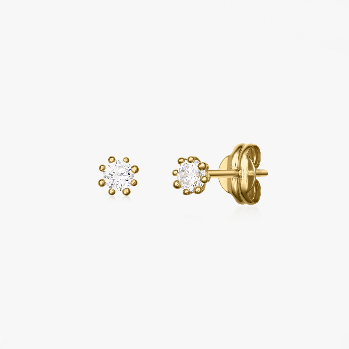 Boucles d'oreilles en or Abby - Zirconium - Indira