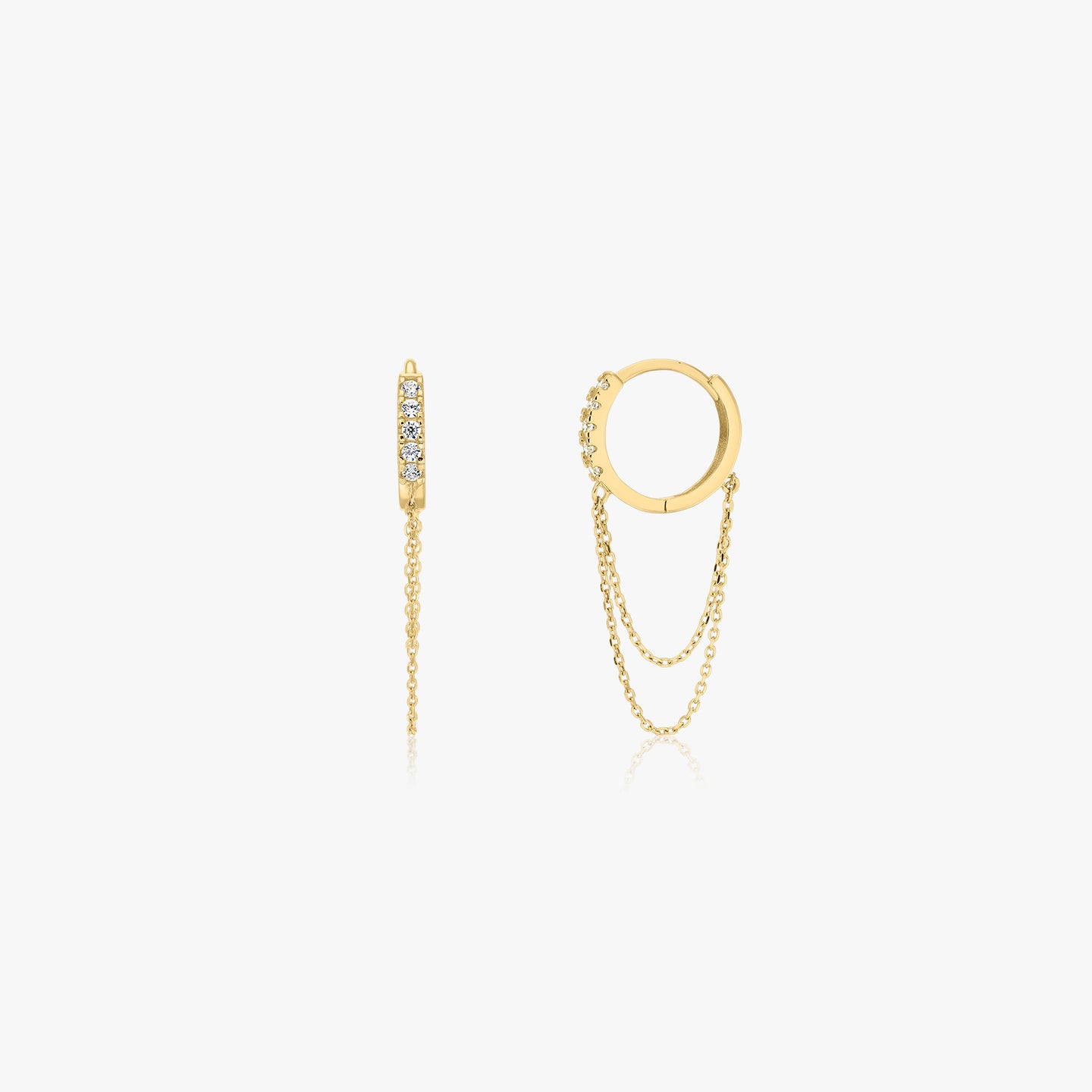 Boucles d'oreilles en or Cindy - Zircon - Indira