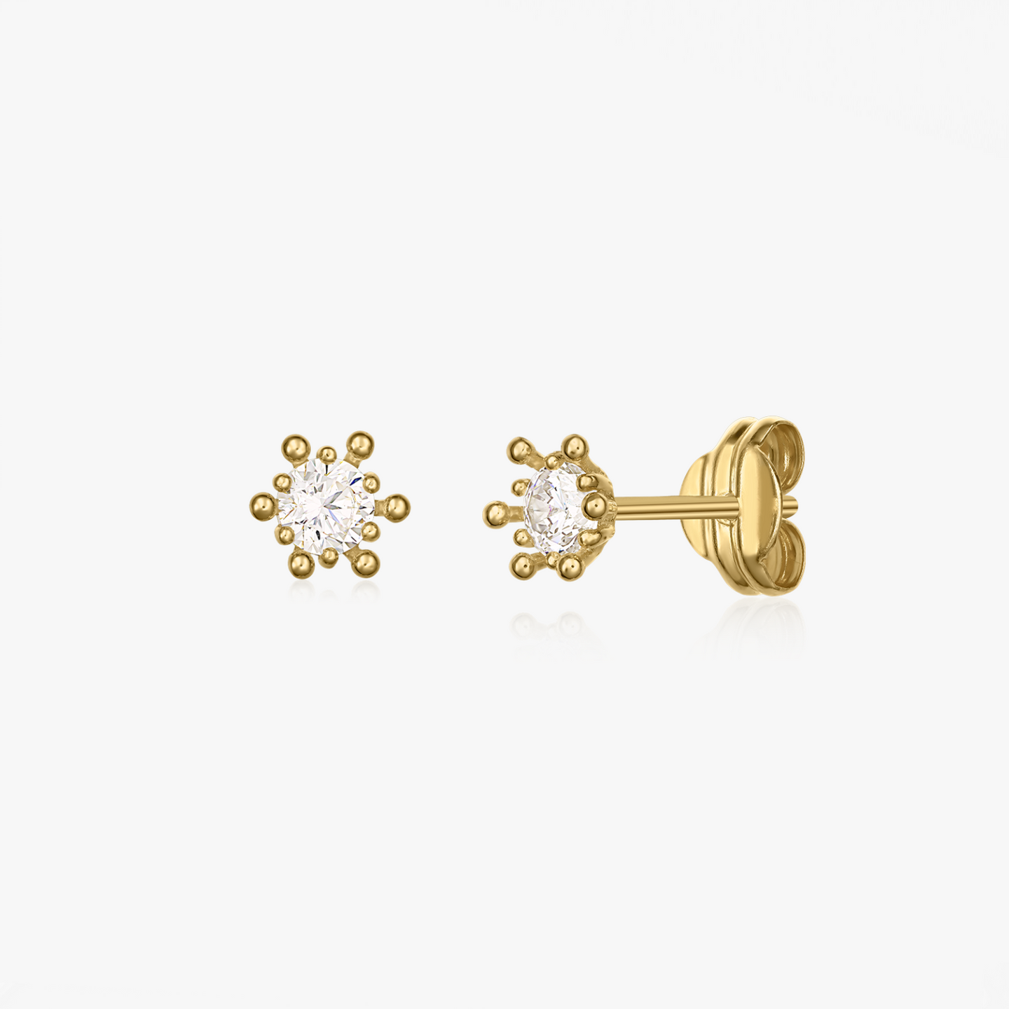 Boucles d'oreilles en or Harley - Zirconium - Indira