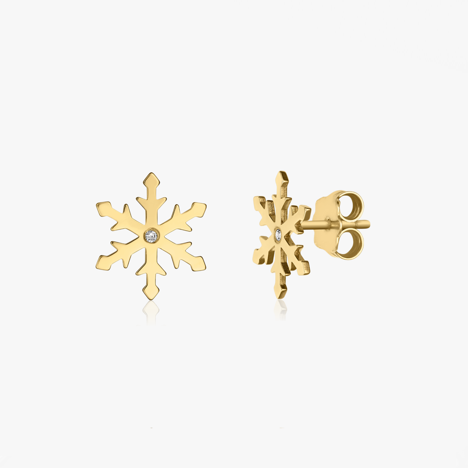 Boucles d'Oreilles Or Neige - Diamants