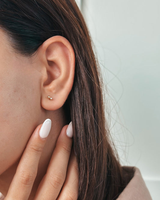 Boucles d'Oreilles Or Jaune Larme - Diamants