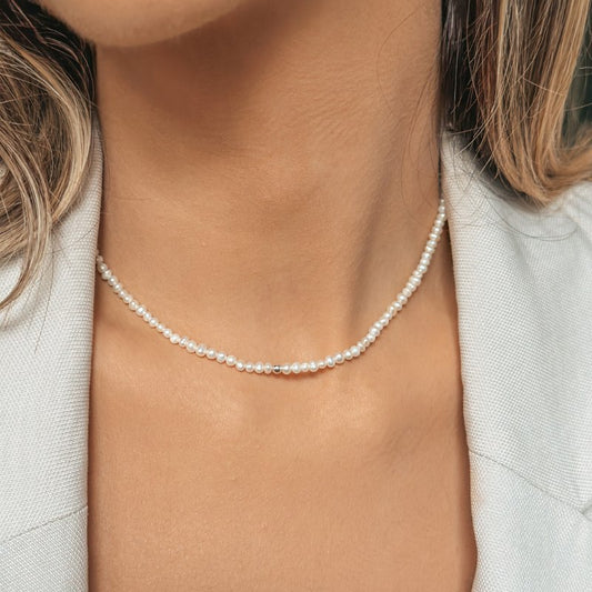 Colier din argint Glamour - Perle Naturale - Indira