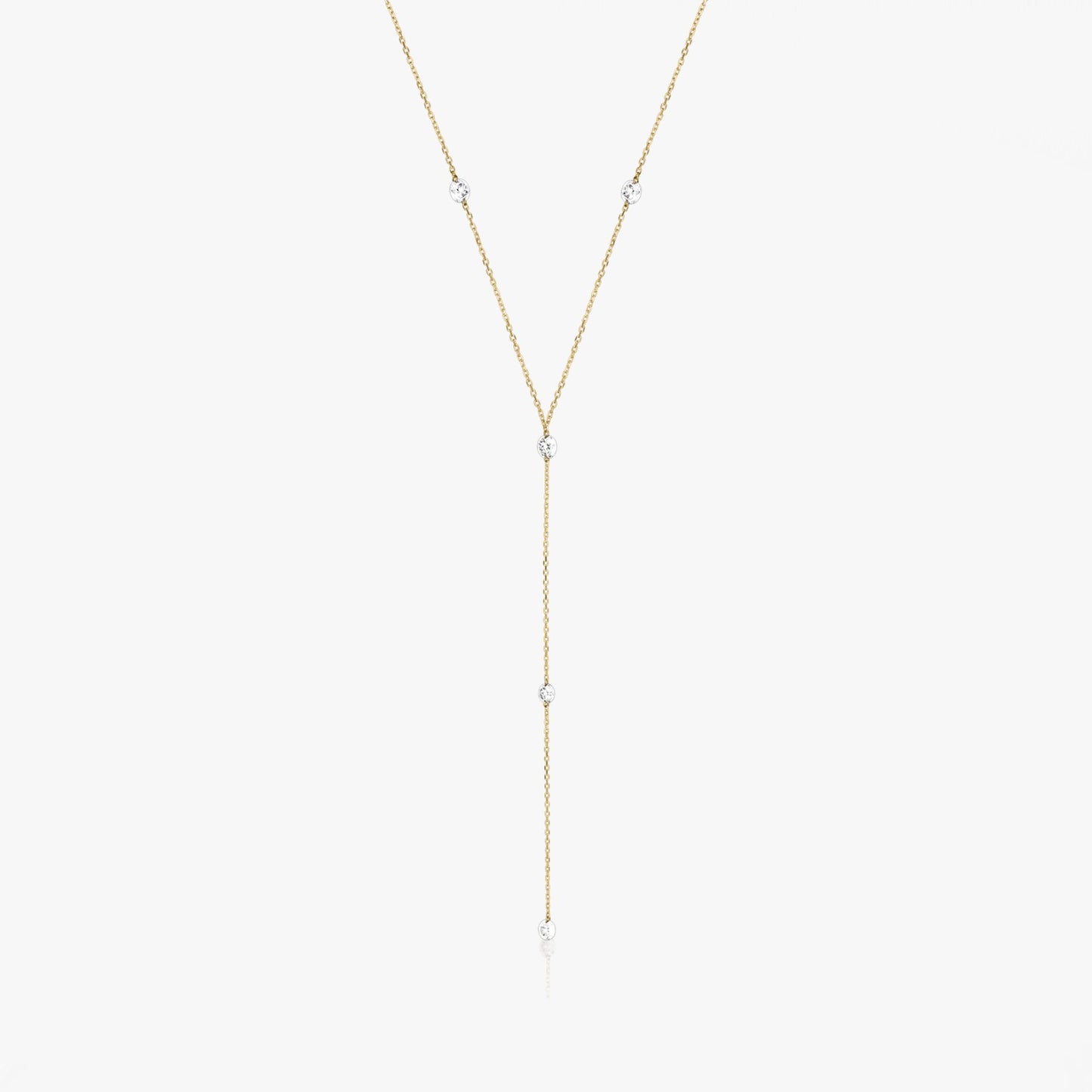 Collier Gouttes de Diamants en Or Jaune - Diamants