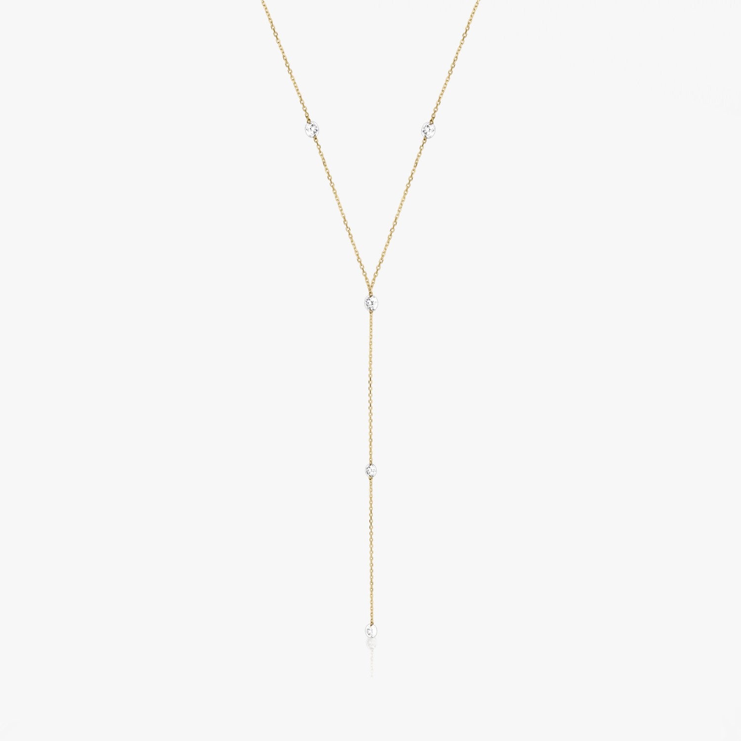 Collier Gouttes de Diamants en Or Jaune - Diamants