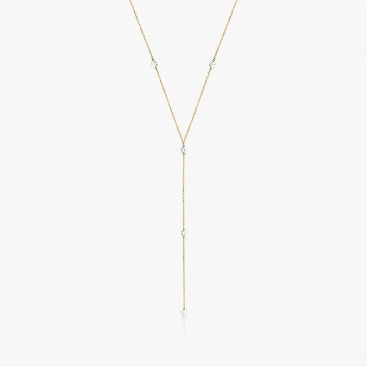 Colier din aur galben Diamond Drops - Diamante - Indira