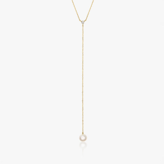 Collier Yara en Or Jaune - Perles Naturelles, Diamants