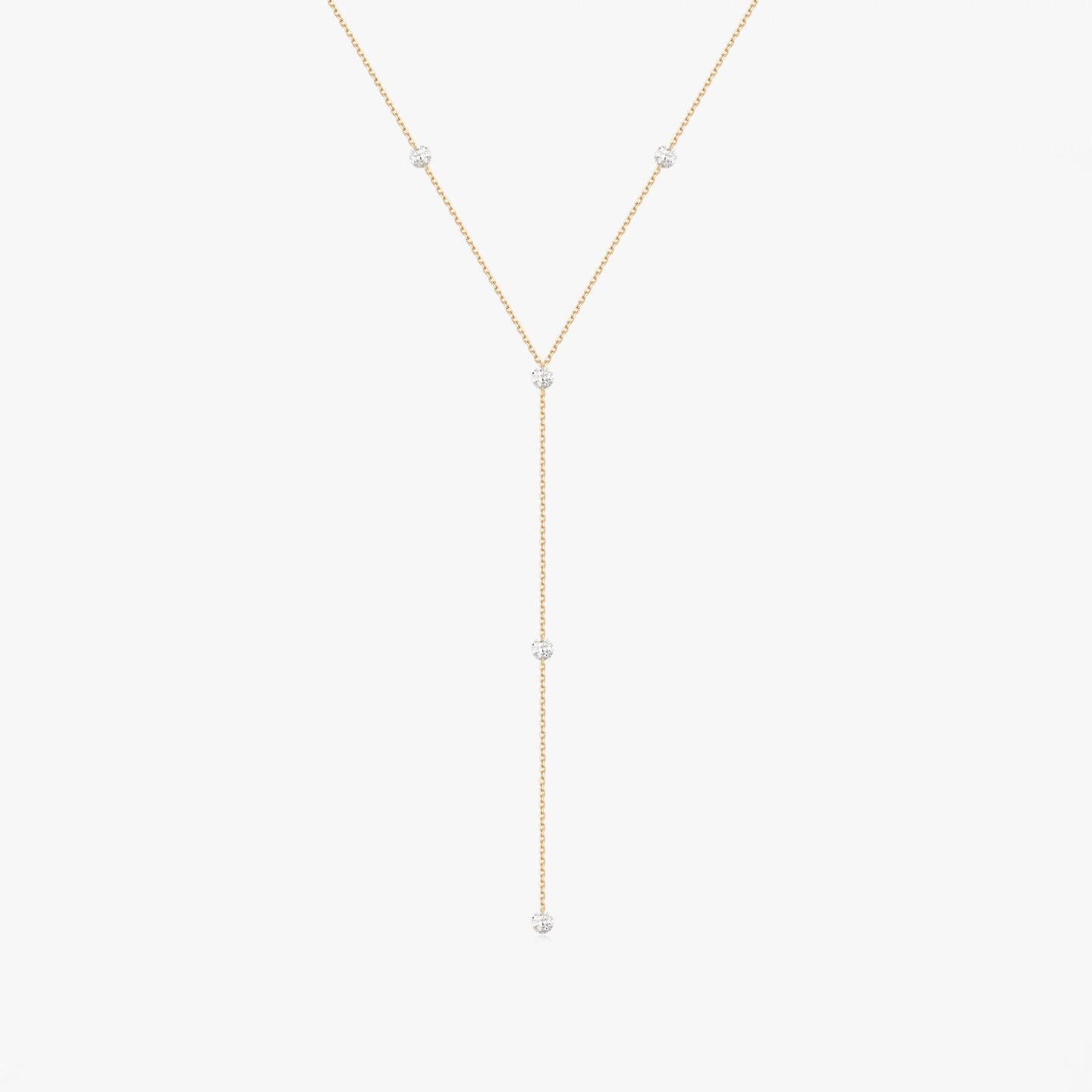Collier Gouttes de Diamants en Or Jaune - Diamants