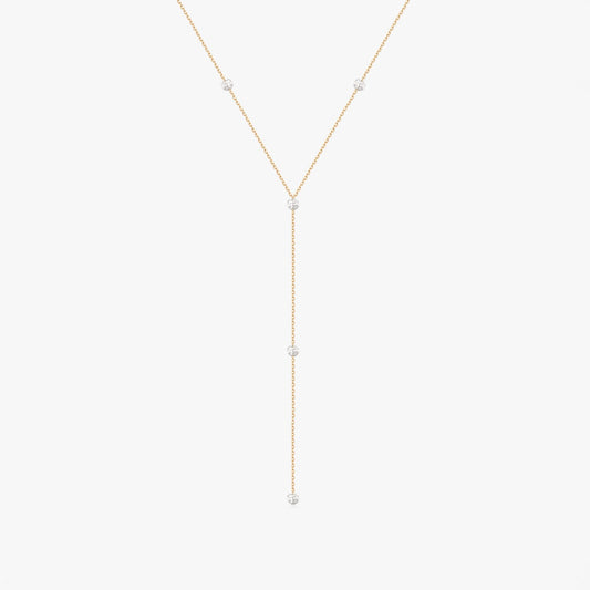 Collier Gouttes de Diamants en Or Jaune - Diamants