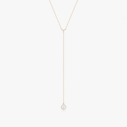 Collier Yara en Or Jaune - Perles Naturelles, Diamants