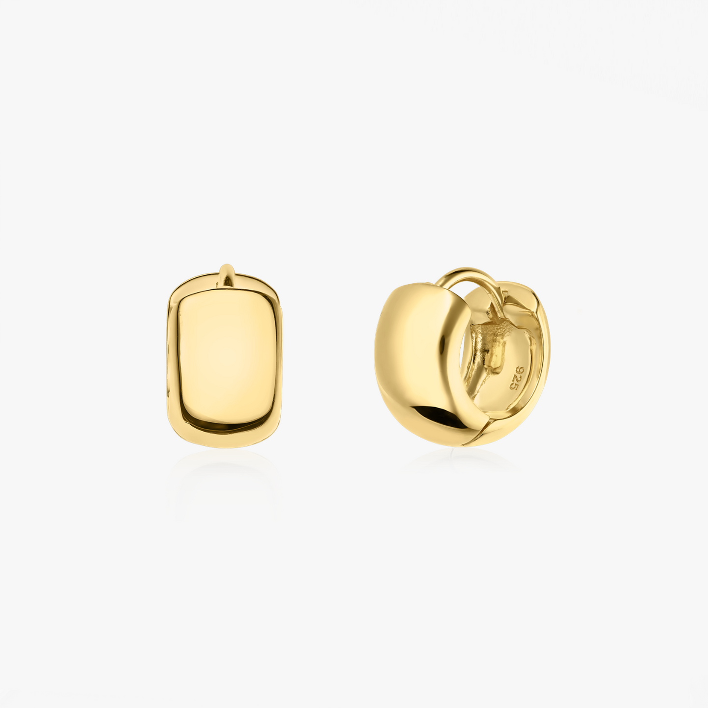 Boucles d'oreilles en argent Golden Bold Mini Hoops - Indira
