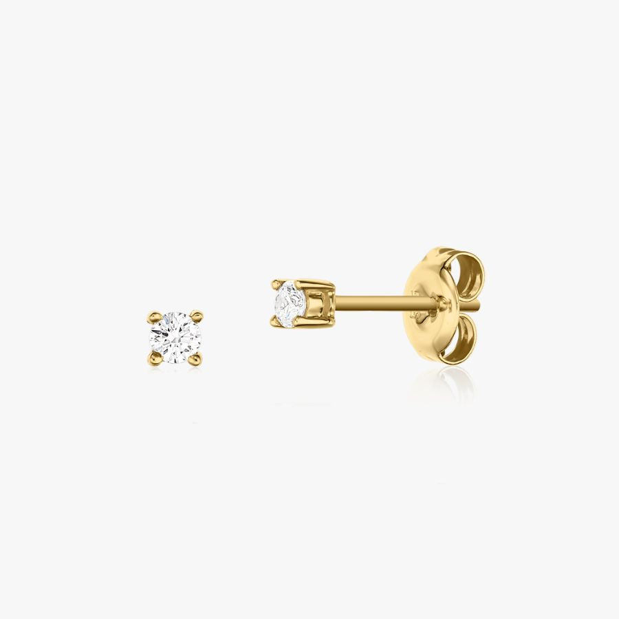 Boucles d'oreilles en or intemporelles 0,1 CT