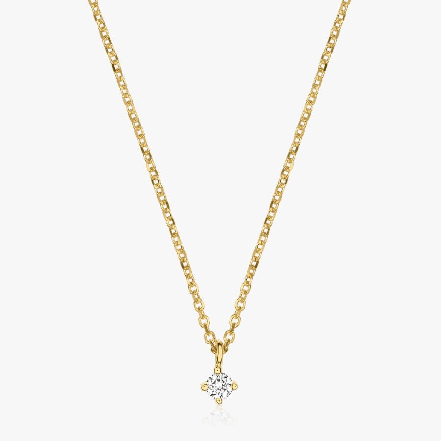 Collier en Or Intemporel - Diamant 0,03 CT